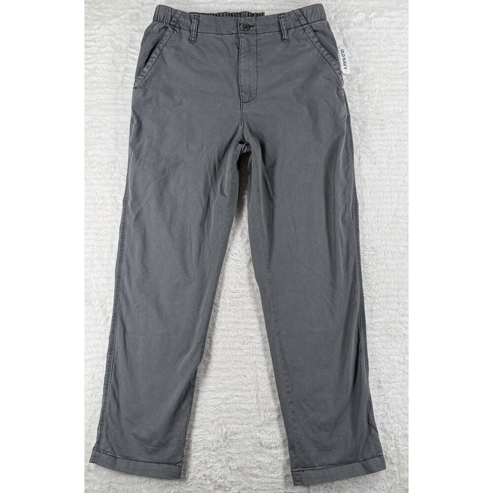 Old Navy Womens Sz Medium Gray High-Rise OG Chino Straight Leg Pants NWT
